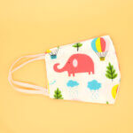 Lovely Elephant Printed Cotton Mask For Kids