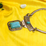 Oxidise Turquoise German Silver Neck Piece