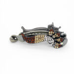 Multi Stone Embedded Banana Clip