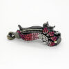 Pink & White Stone Embedded Banana Clip