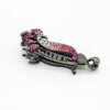 Pink & White Stone Embedded Banana Clip - Image 2