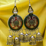 Hand crafted Heavy Green colour Jhumka