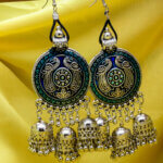 Hand crafted Heavy Blue colour Jhumka