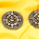 Heavy Oxidise Lord Ganpati Crafted Studs