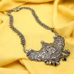 Heavy Oxidise Neck Piece Of Ancient God Crafted
