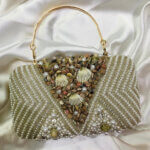 Latest Collection Beautiful Clutch Exclusive Hand Crafted With Sea Shells & Moti