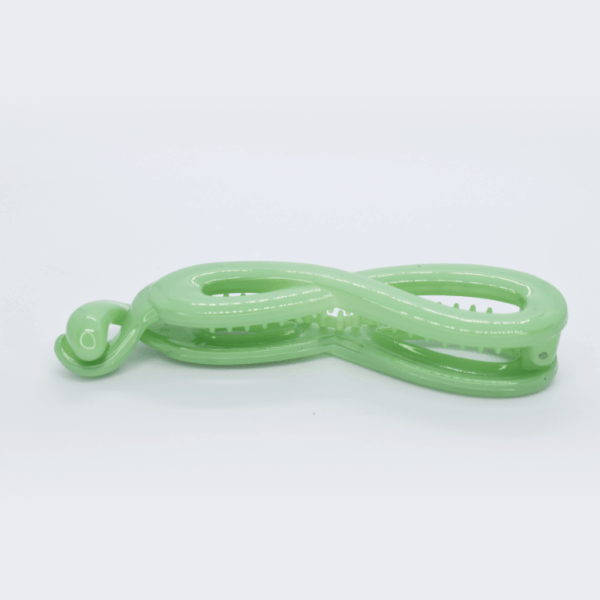 Green Glossy Daily Wear Banana Clip