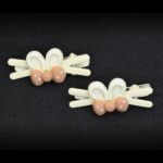 Peach colour Bow design Metal Hairclip for Kids & Girls