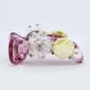Beautiful Acrylic Magenta colour Banana clip imbedded with Stone & Moti
