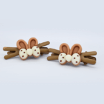 Brown colour Bow design Metal Hairclip for Kids & Girls