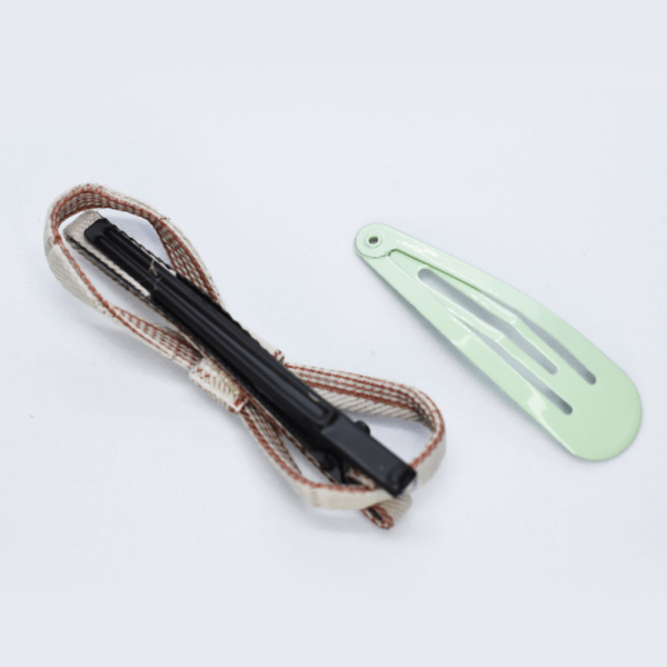 Purple Bow Pattern Tic-Tac Clip for Kids & Girls - Image 2
