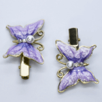 Purple Butterfly Metal Hairclip for Kids & Girls