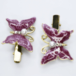 Maroon Butterfly Metal Hairclip for Kids & Girls